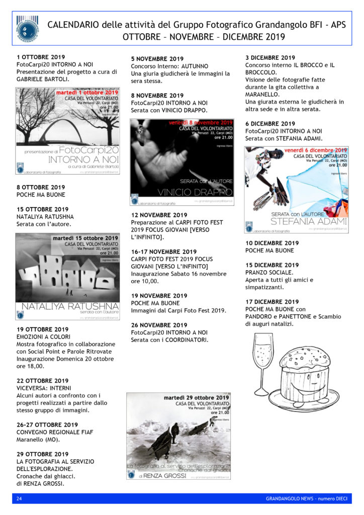 G News numero 010 CALENDARIO
