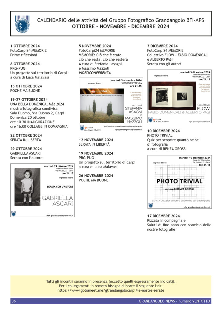 G NEWS 28 CALENDARIO